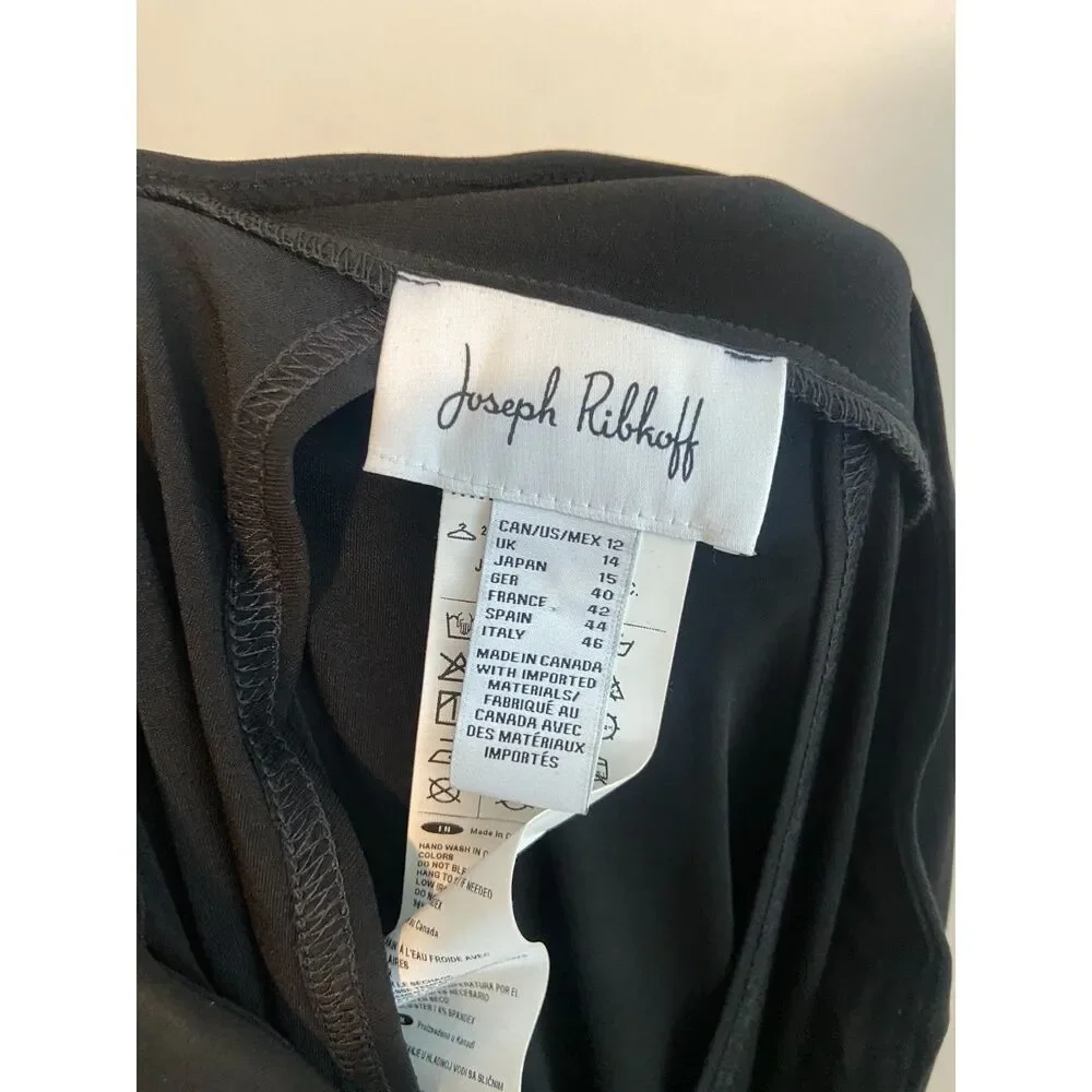Joseph Ribkoff Formal High-waisted Cascade Overlay Pants Style 211494 SIZE 12